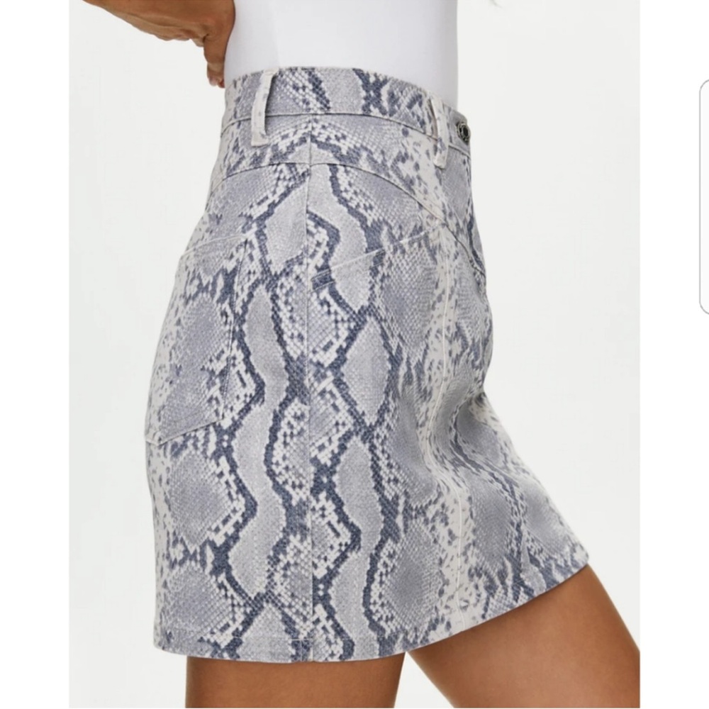 Wilfred Free | Kelsey Python Denim Mini Skirt Pockets - Picture 12 of 14